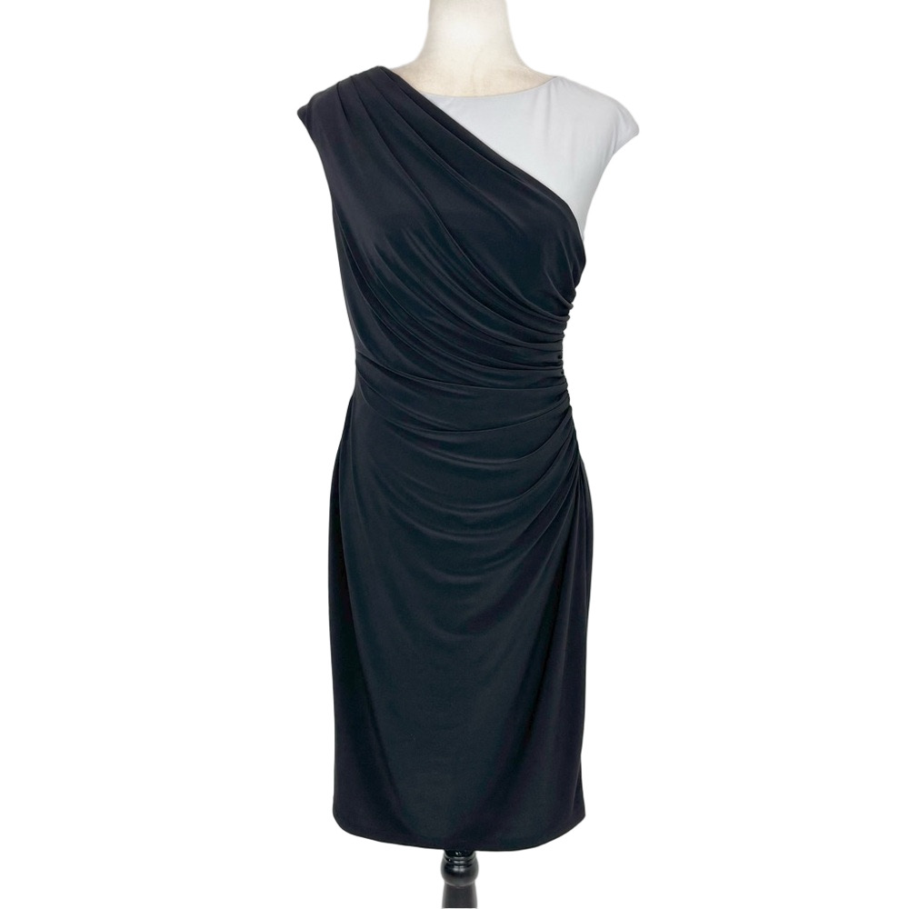 American Living black crossover dress